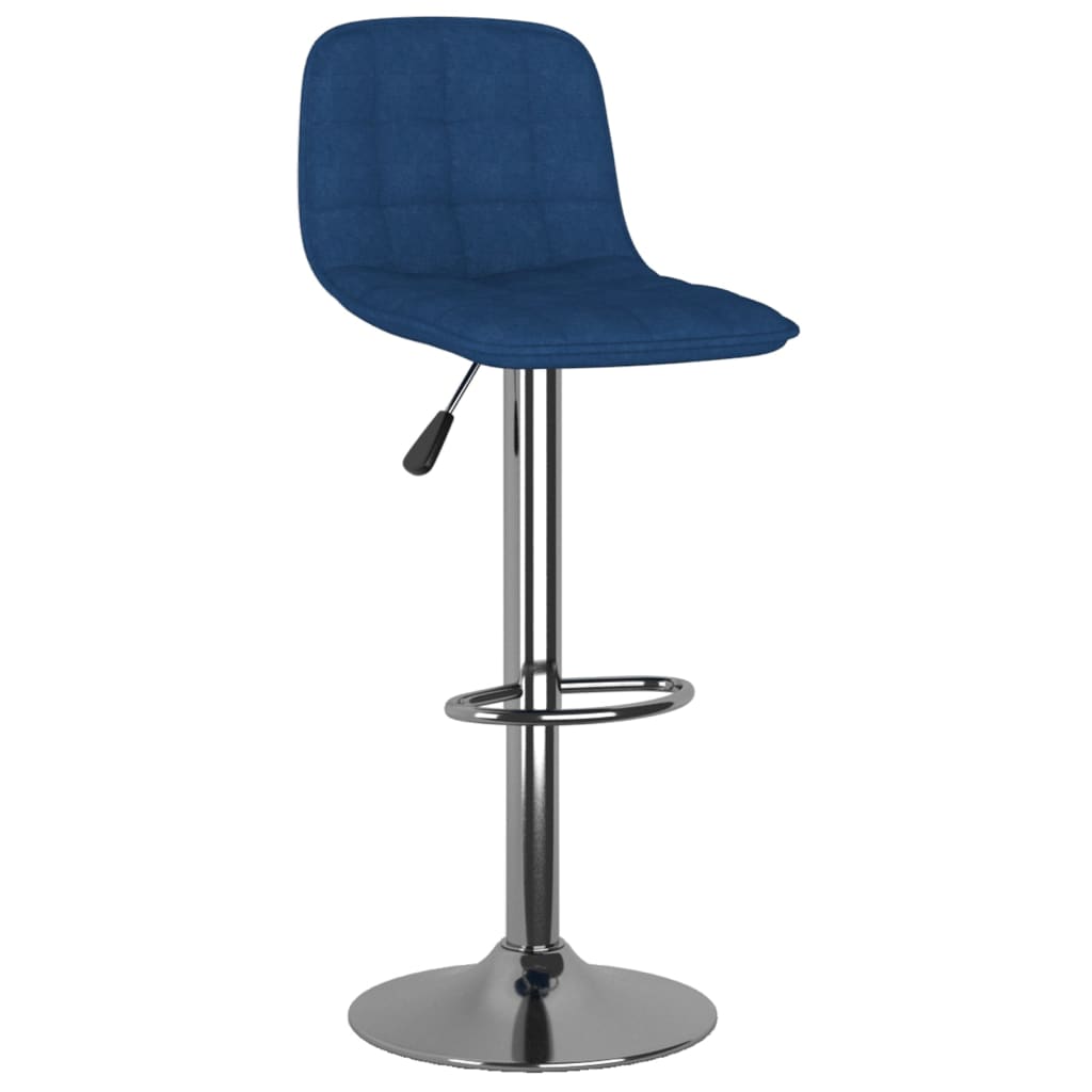 Barhocker 2 Stk. Blau Stoff