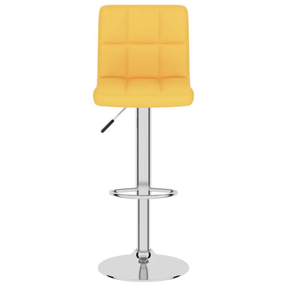 Tabourets de bar 2 pcs. Tissu jaune moutarde