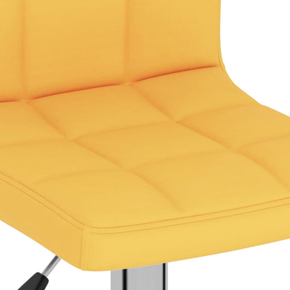 Tabourets de bar 2 pcs. Tissu jaune moutarde