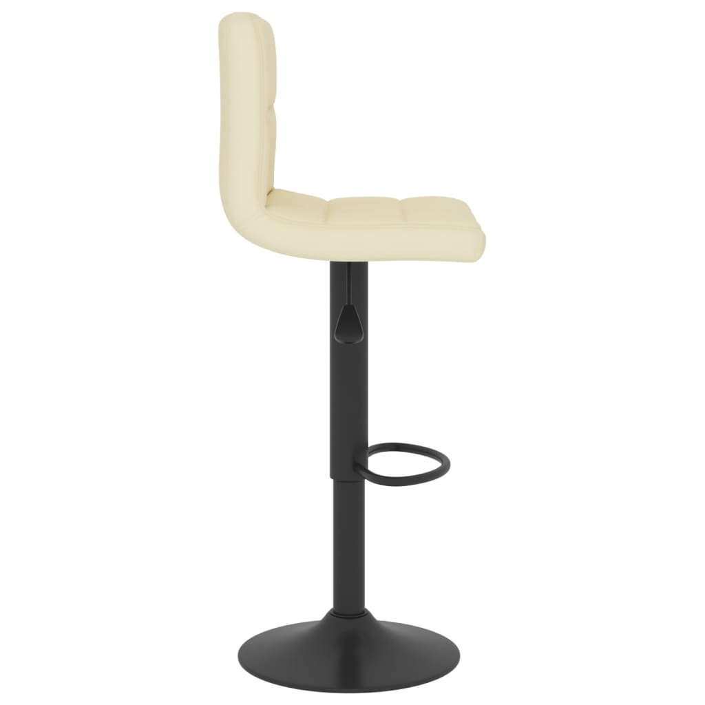 Barhocker 2 Stk. Creme Stoff