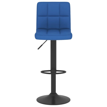 Barhocker 2 Stk. Blau Stoff