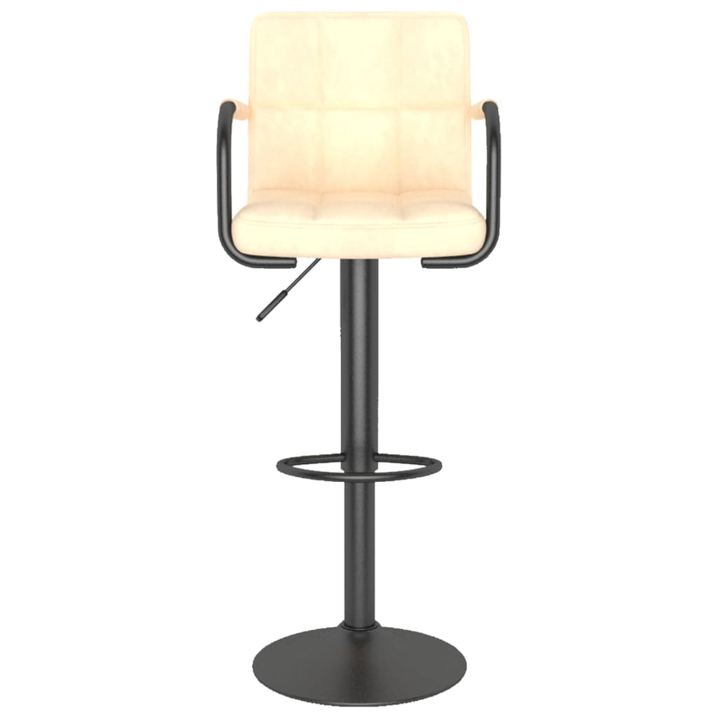 Barhocker 2 Stk. Creme Samt