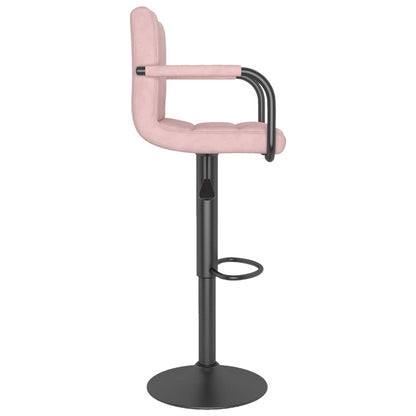 Barhocker 2 Stk. Rosa Samt