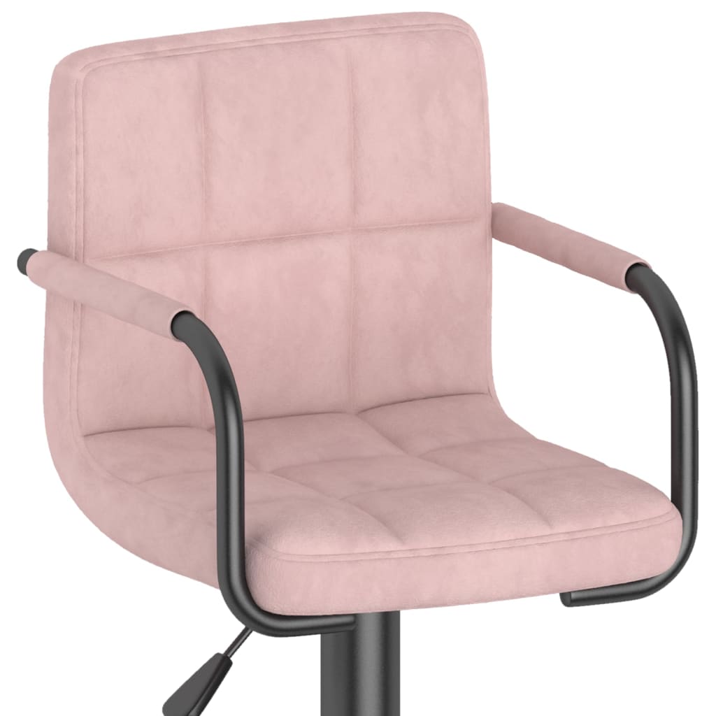 Barhocker 2 Stk. Rosa Samt