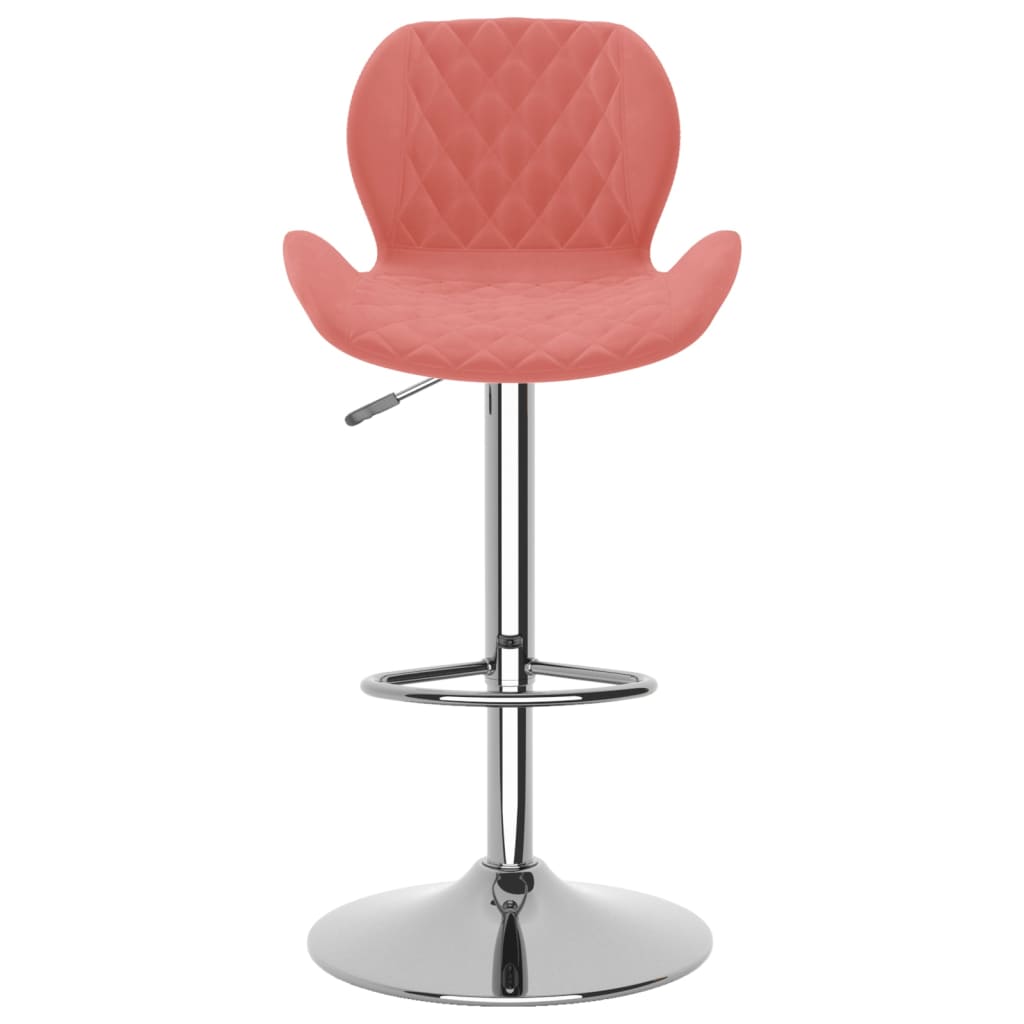 Barhocker 2 Stk. Rosa Samt