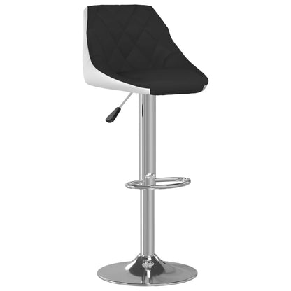 Tabourets de bar 2 pcs. Simili cuir noir et blanc