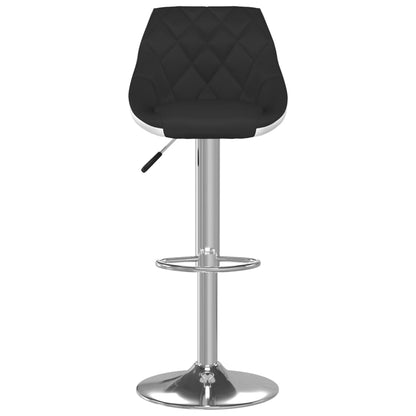 Tabourets de bar 2 pcs. Simili cuir noir et blanc