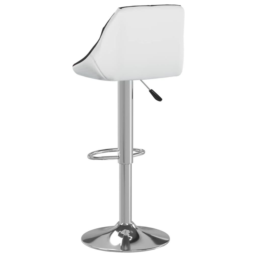 Tabourets de bar 2 pcs. Simili cuir noir et blanc