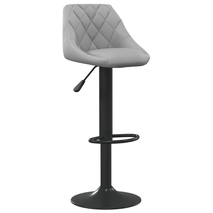 Tabourets de bar 2 pcs. Velours gris clair