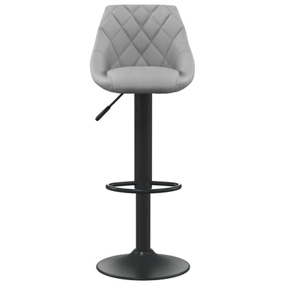 Tabourets de bar 2 pcs. Velours gris clair