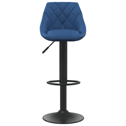 Barhocker 2 Stk. Blau Samt