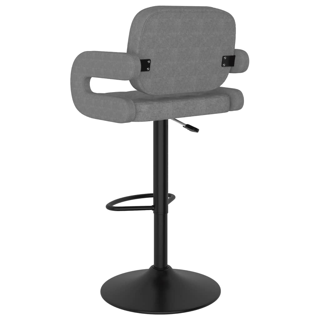 Tabourets de bar 2 pcs. Tissu gris clair