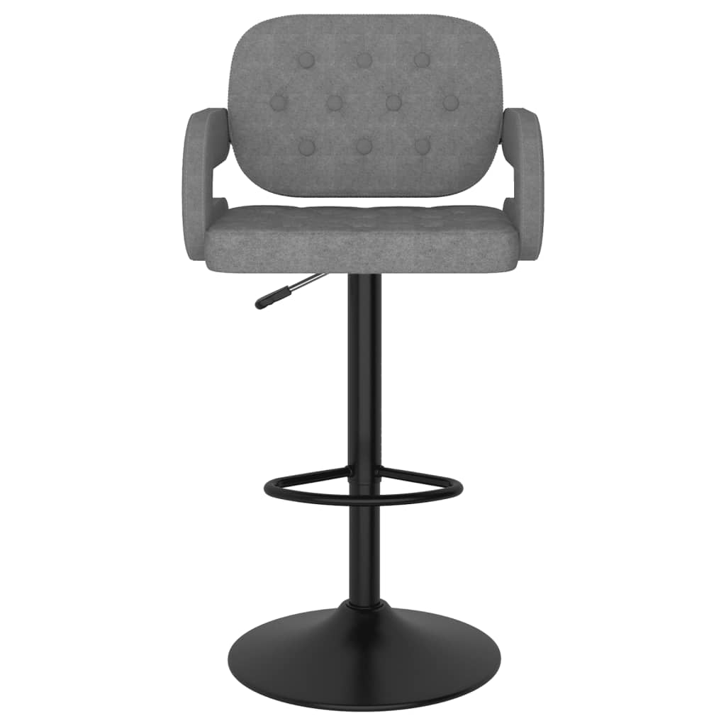 Tabourets de bar 2 pcs. Tissu gris clair