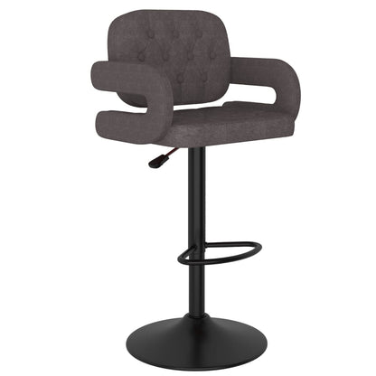 Barhocker 2 Stk. Taupe Stoff