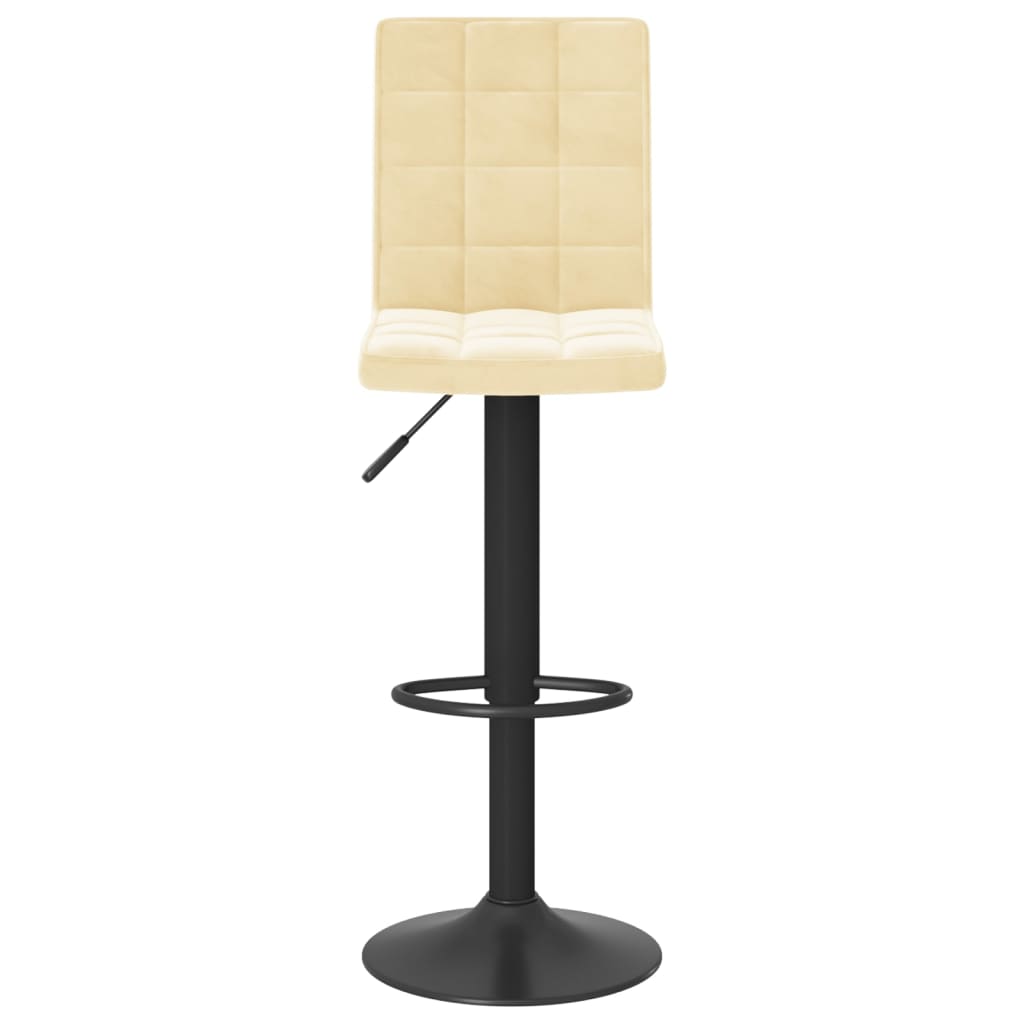 Barhocker 2 Stk. Creme Samt