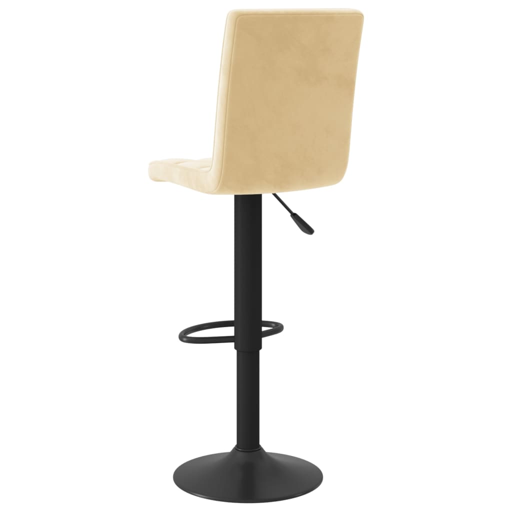 Barhocker 2 Stk. Creme Samt