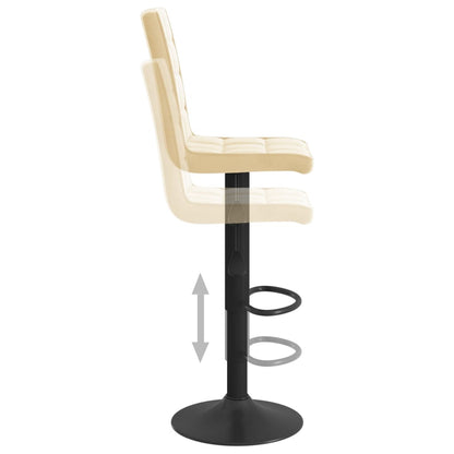 Barhocker 2 Stk. Creme Samt