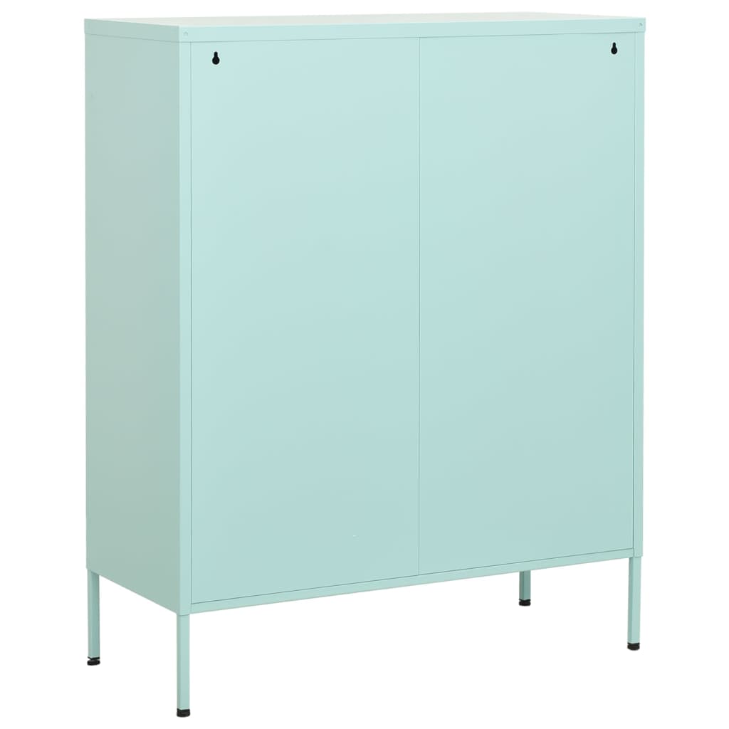 Armario de almacenamiento verde menta 80x35x101,5 cm acero