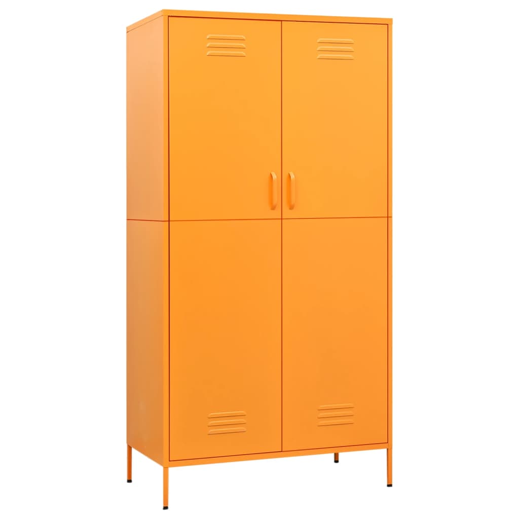 Armoire jaune moutarde 90x50x180 cm en acier