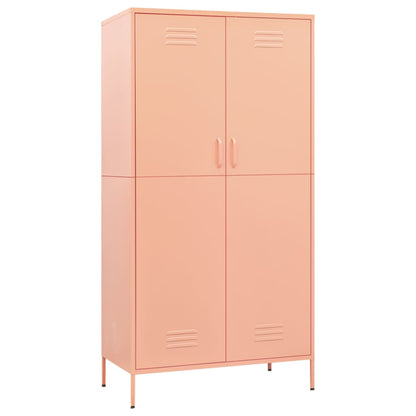 Armoire rose 90x50x180 cm en acier