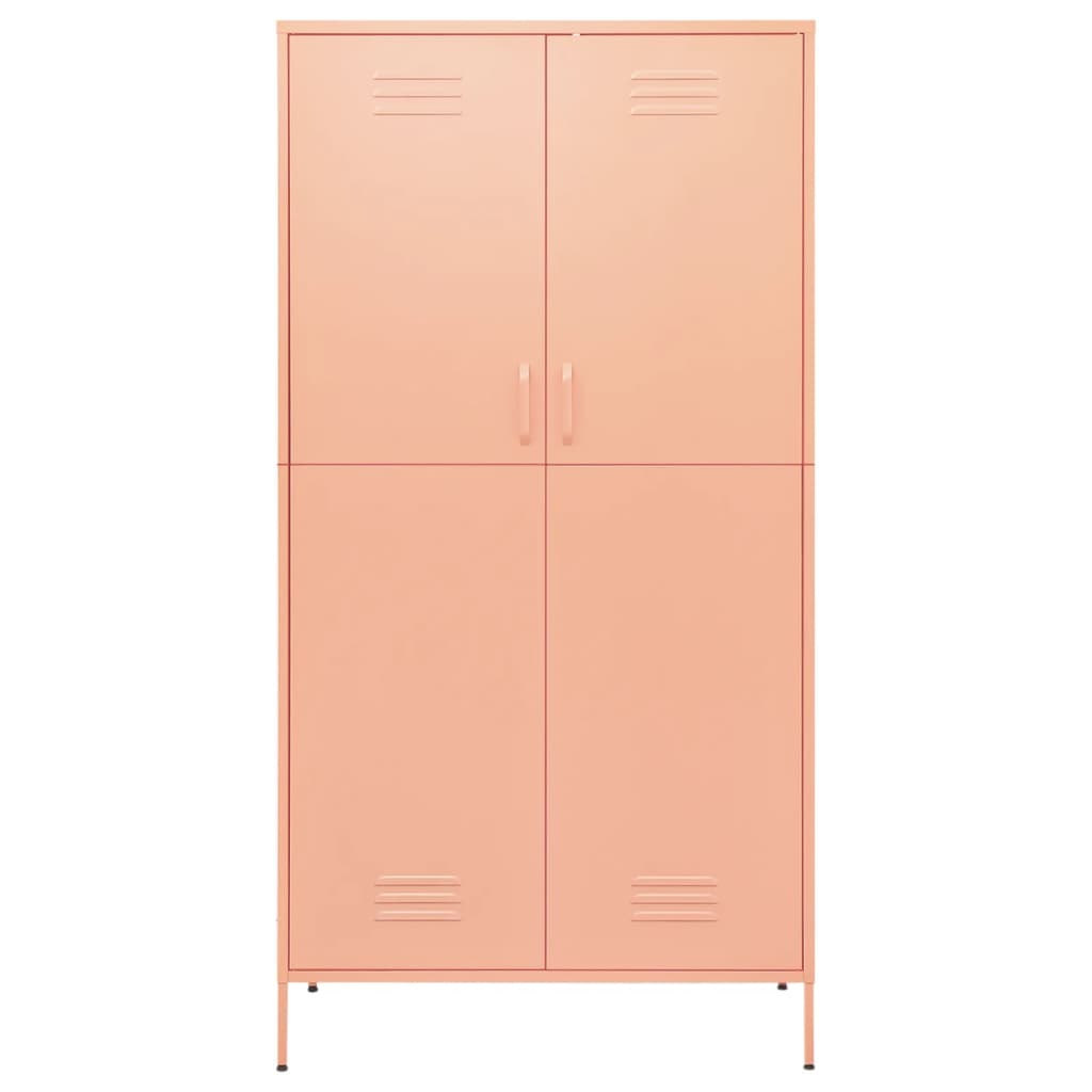 Armoire rose 90x50x180 cm en acier