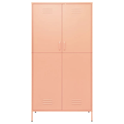 Armoire rose 90x50x180 cm en acier