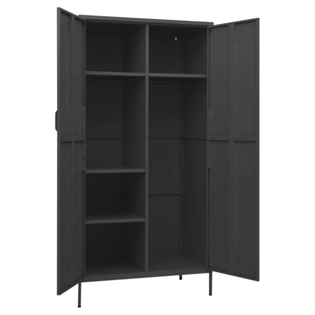 Armoire anthracite 90x50x180 cm acier