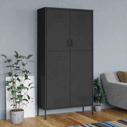 Armoire anthracite 90x50x180 cm acier