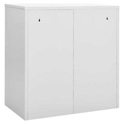 Schließfachschrank Hellgrau und Grün 90x45x92,5 cm Stahl