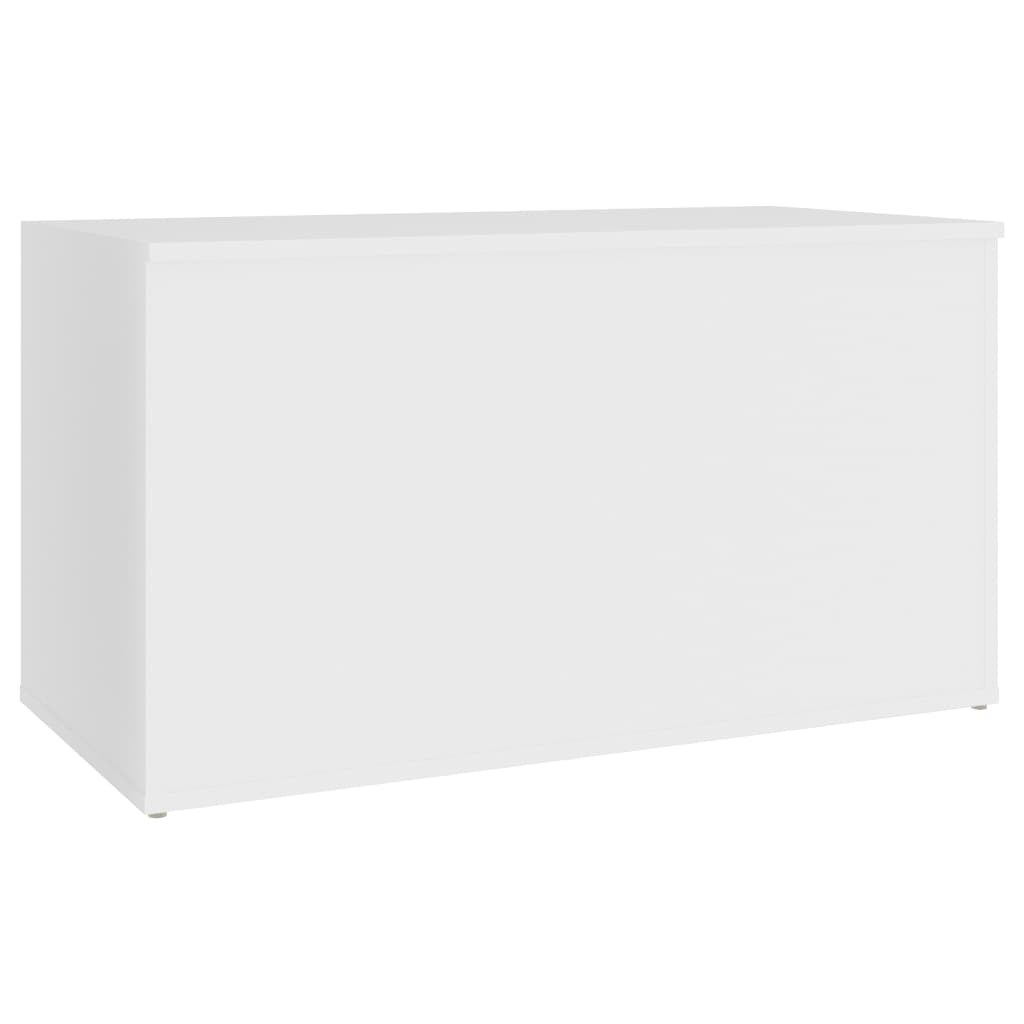 Coffre de rangement blanc 84x42x46 cm en bois