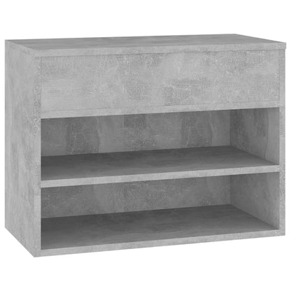 Banco zapatero hormigón gris 60x30x45 cm de madera