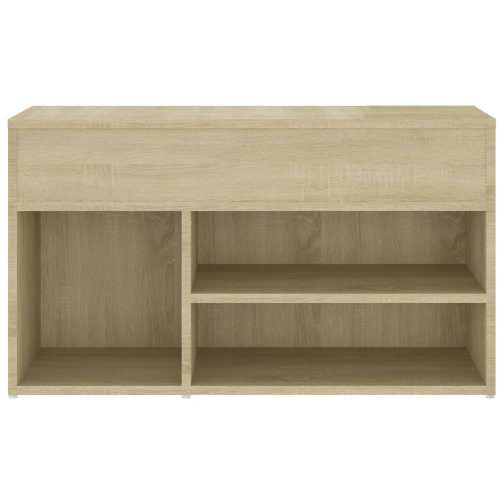 Schuhbank Sonoma-Eiche 80x30x45 cm Holzwerkstoff