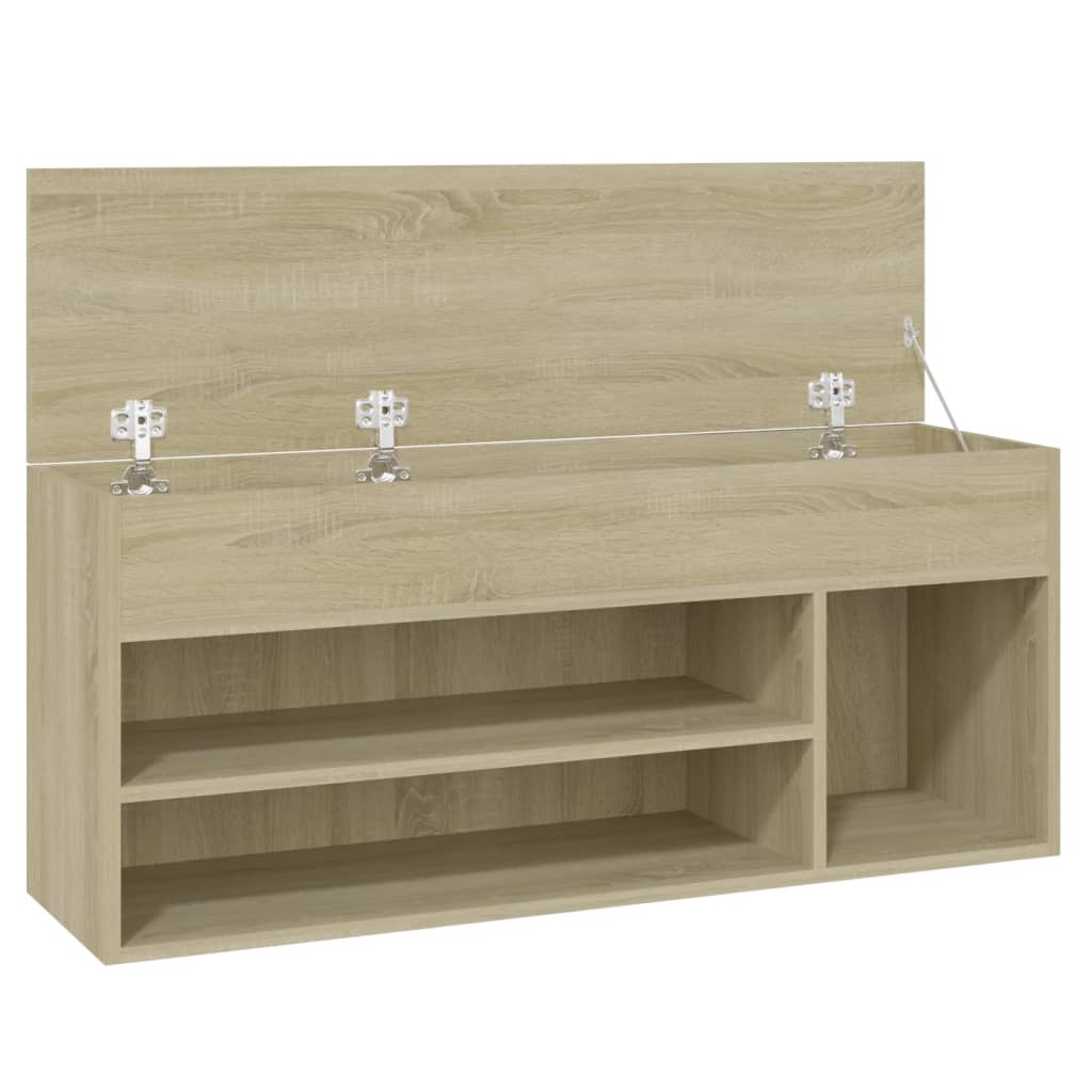 Schuhbank Sonoma-Eiche 105x30x45 cm Holzwerkstoff