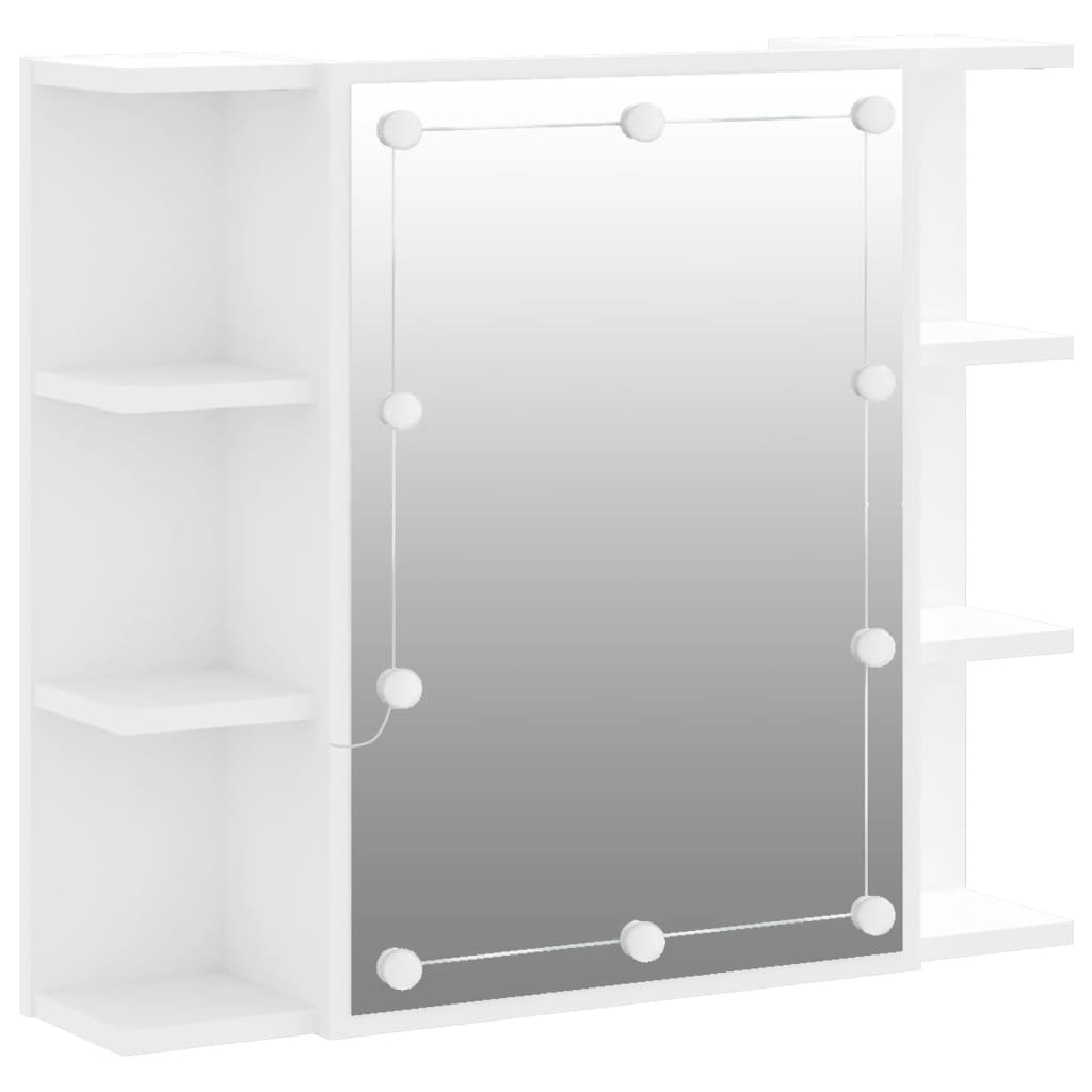 Armoire à miroir avec LED blanc 70x16,5x60 cm