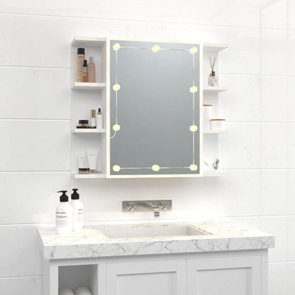 Armoire à miroir avec LED blanc 70x16,5x60 cm