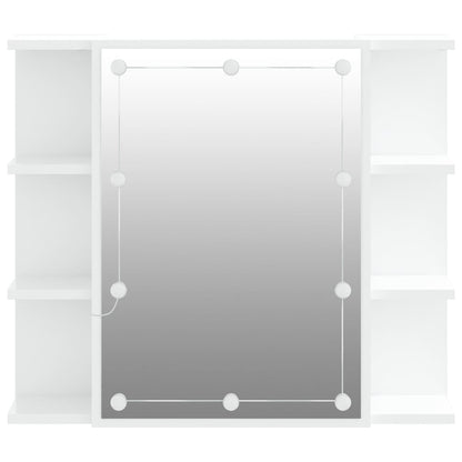 Armoire à miroir avec LED blanc 70x16,5x60 cm