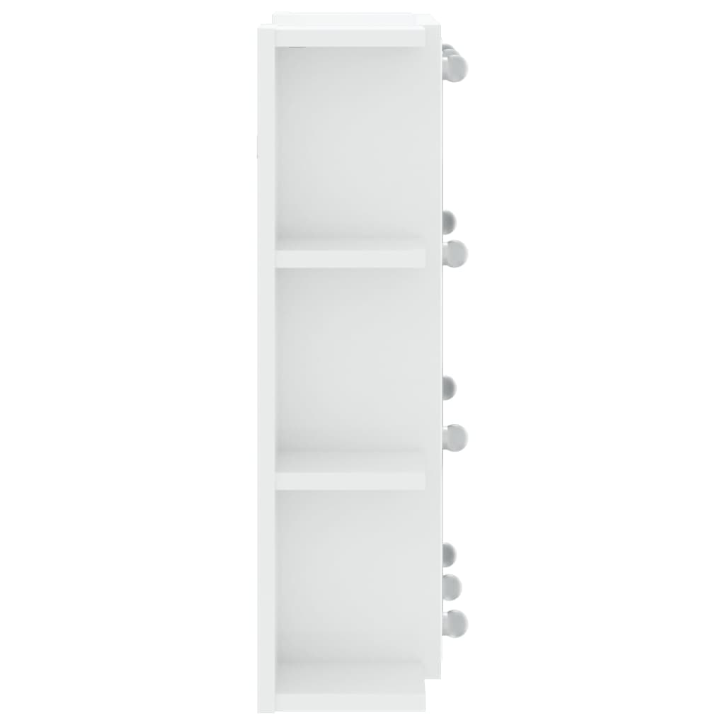 Armoire à miroir avec LED blanc brillant 70x16,5x60 cm