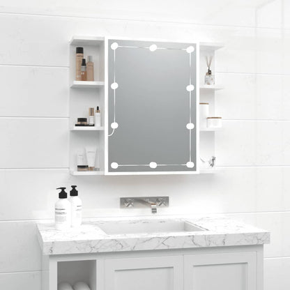 Armoire à miroir avec LED blanc brillant 70x16,5x60 cm