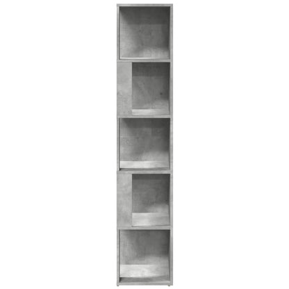 Etagère d'angle gris béton 33x33x164,5 cm en bois