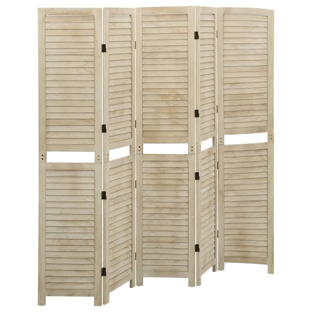 5 uds. Separador de ambientes 175x165 cm madera maciza de paulownia