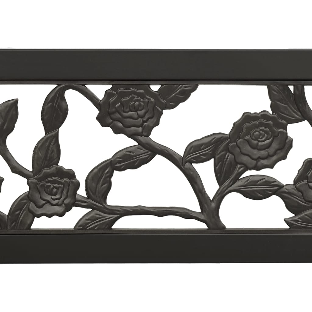 Banc de jardin double 246 cm acier noir