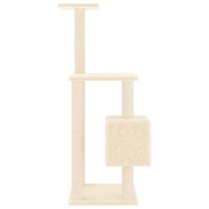 Arbre à chat avec griffoir en sisal crème 104 cm