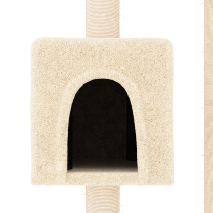 Arbre à chat avec griffoir en sisal crème 104 cm