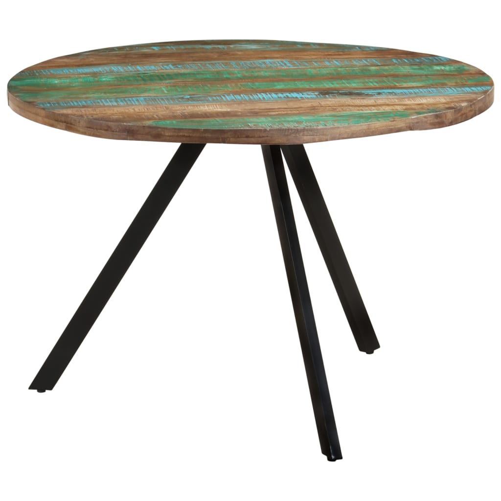 Table à manger 110x75 cm bois massif de récupération