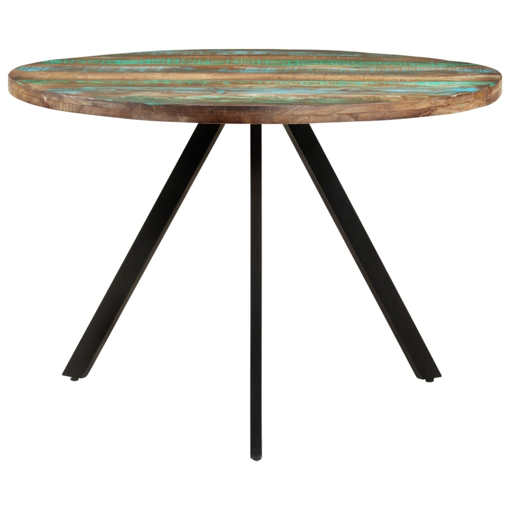 Table à manger 110x75 cm bois massif de récupération