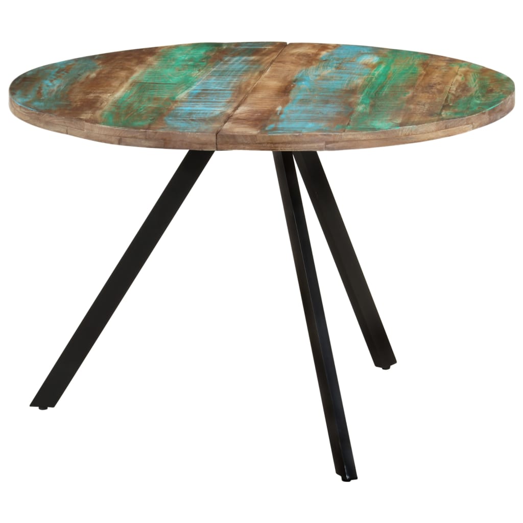 Table à manger 110x75 cm bois massif de récupération