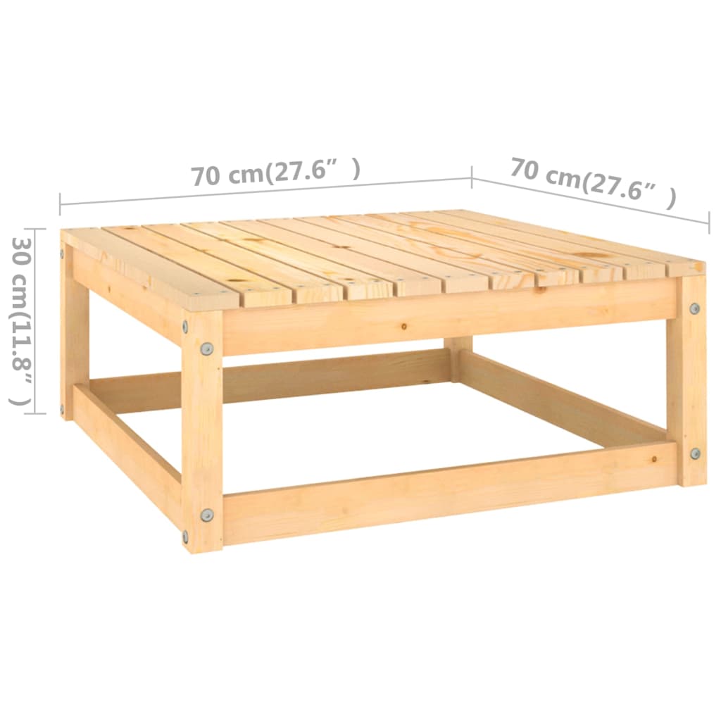 9-tlg. Garten-Lounge-Set mit Kissen Massivholz Kiefer