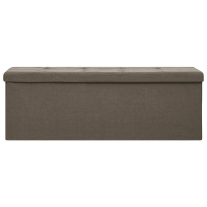 Banc pliable avec rangement aspect lin marron