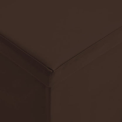 Banc pliable avec rangement en PVC marron