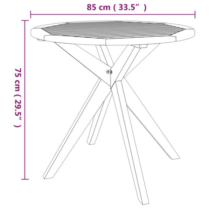 5 pièces. Groupe de repas de jardin en bois d'acacia massif